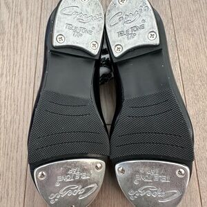 Capezio Black Patent Tap Shoes in size 10 and a half